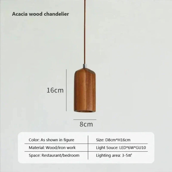 Skandinavisk Träpendellampa – Minimalistisk Design för Vardagsrum och Sovrum | Naturlig Trälook
