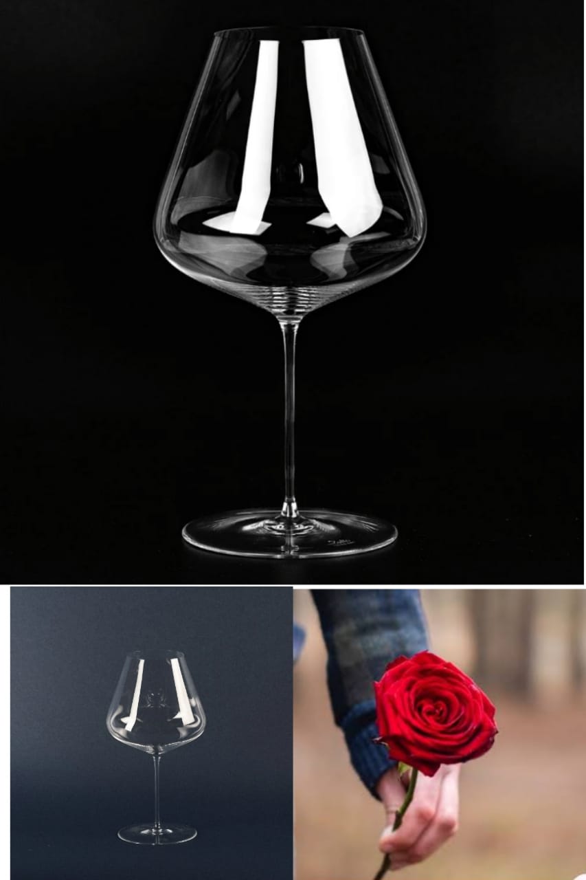 6 st 800 ml Glas Goblet Vin Glas