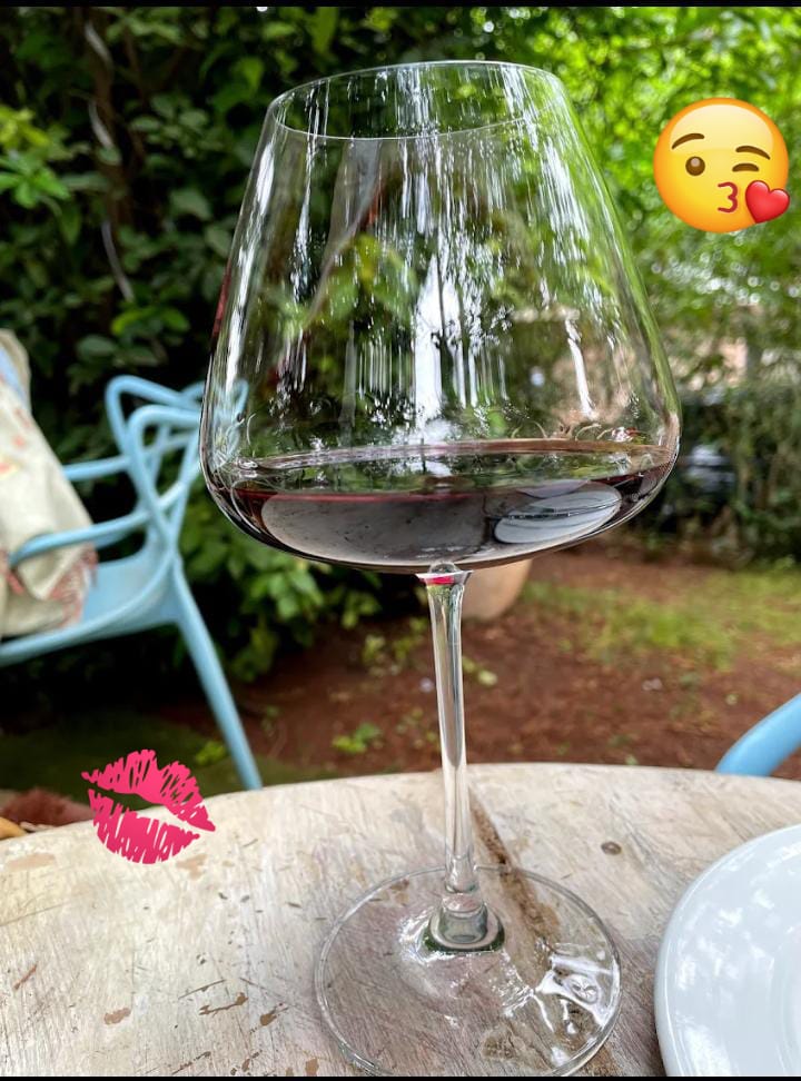 6 st 800 ml Glas Goblet Vin Glas