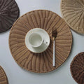 6-delars Set Tjockare Rattan Bord Set