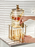 Glas juice dispenser med 4 koppar