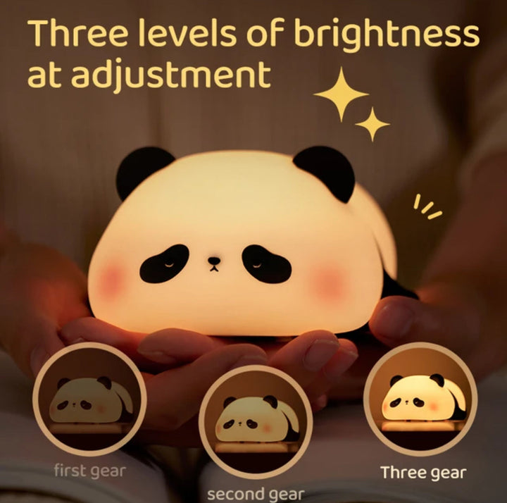CuddlePanda Nattlampa - färgglad LED Panda för Barn