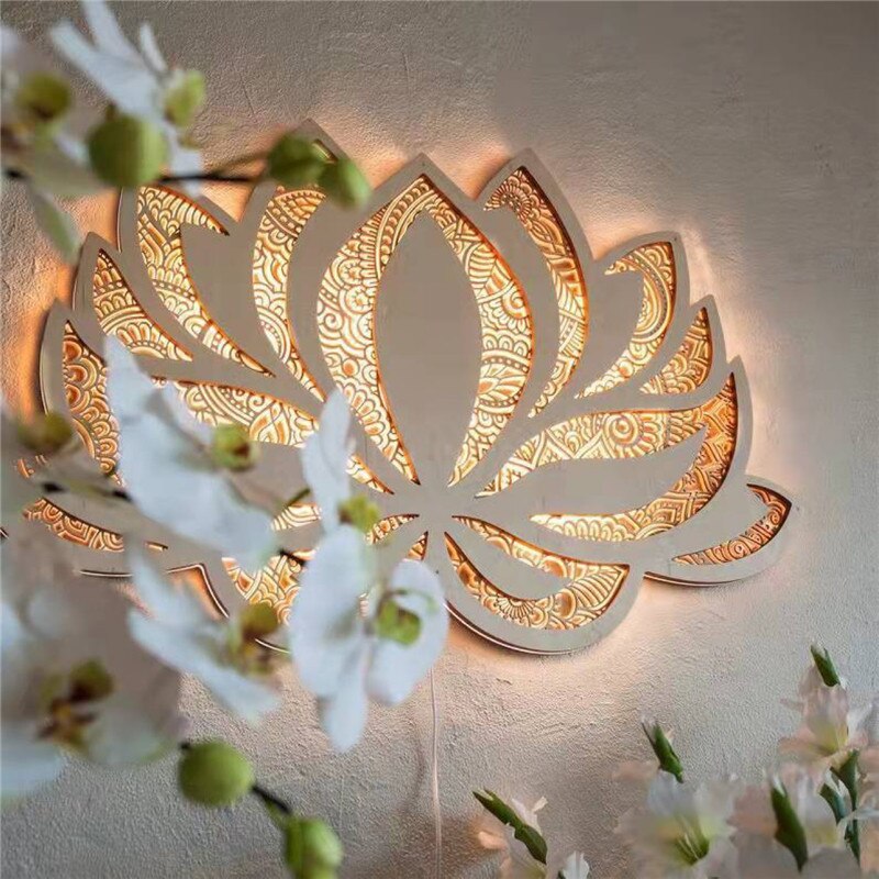 Spirituell Lotus Vägglampa