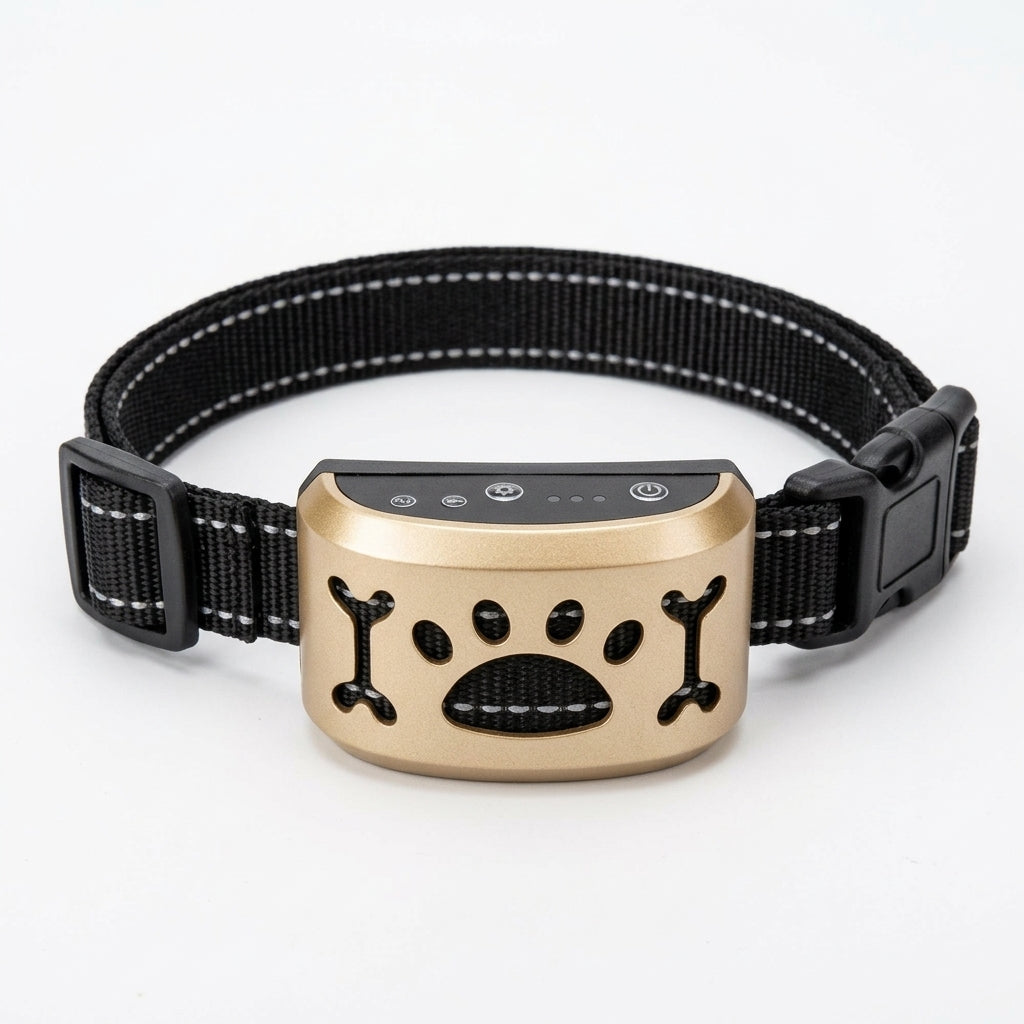 Intelligent anti-bark hundhalsband med ljudvågsteknologi och justerbar passform