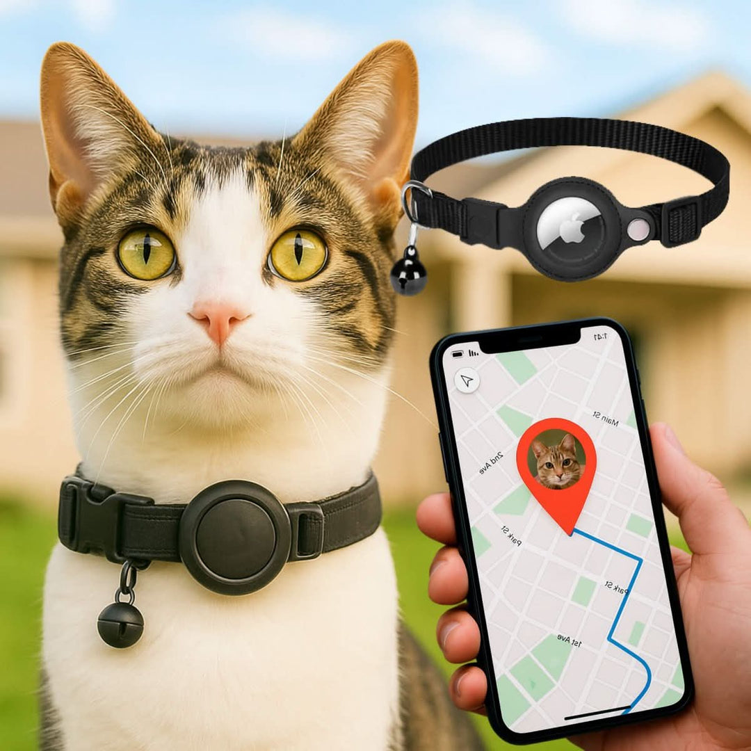 GPS-halsband för katter med reflekterande design