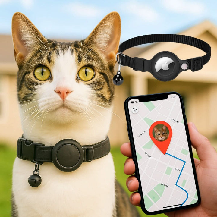 GPS-halsband för katter med reflekterande design