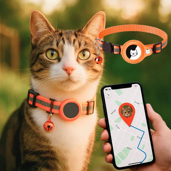 GPS-halsband för katter med reflekterande design