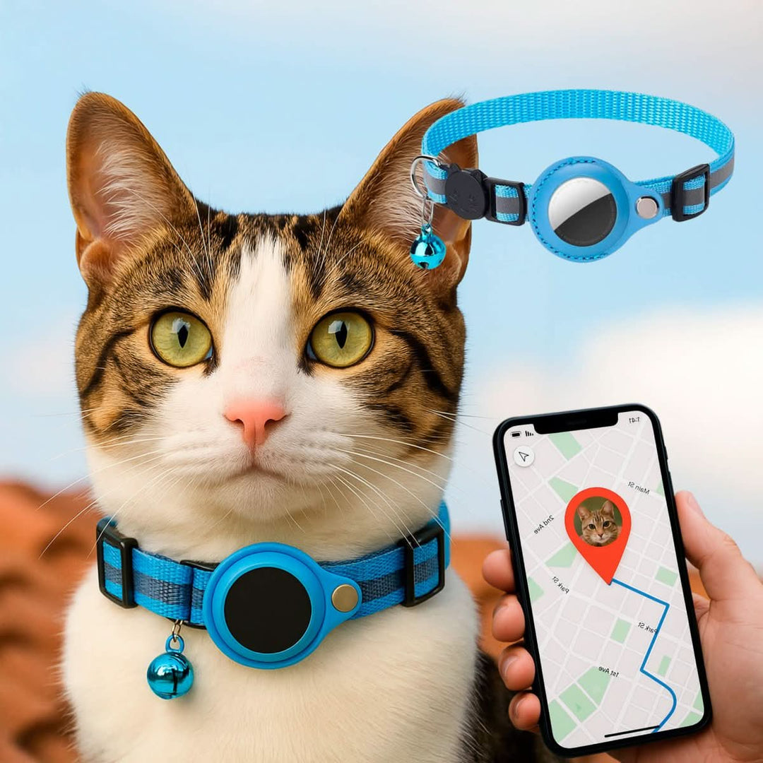GPS-halsband för katter med reflekterande design