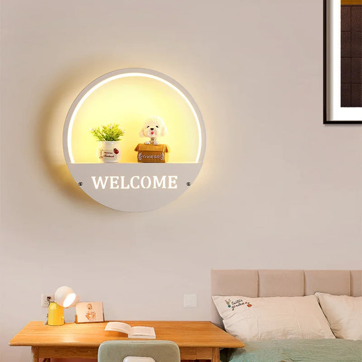 Vägglampa barnrum – Kreativ LED nattlampa vägglampa med fäste |