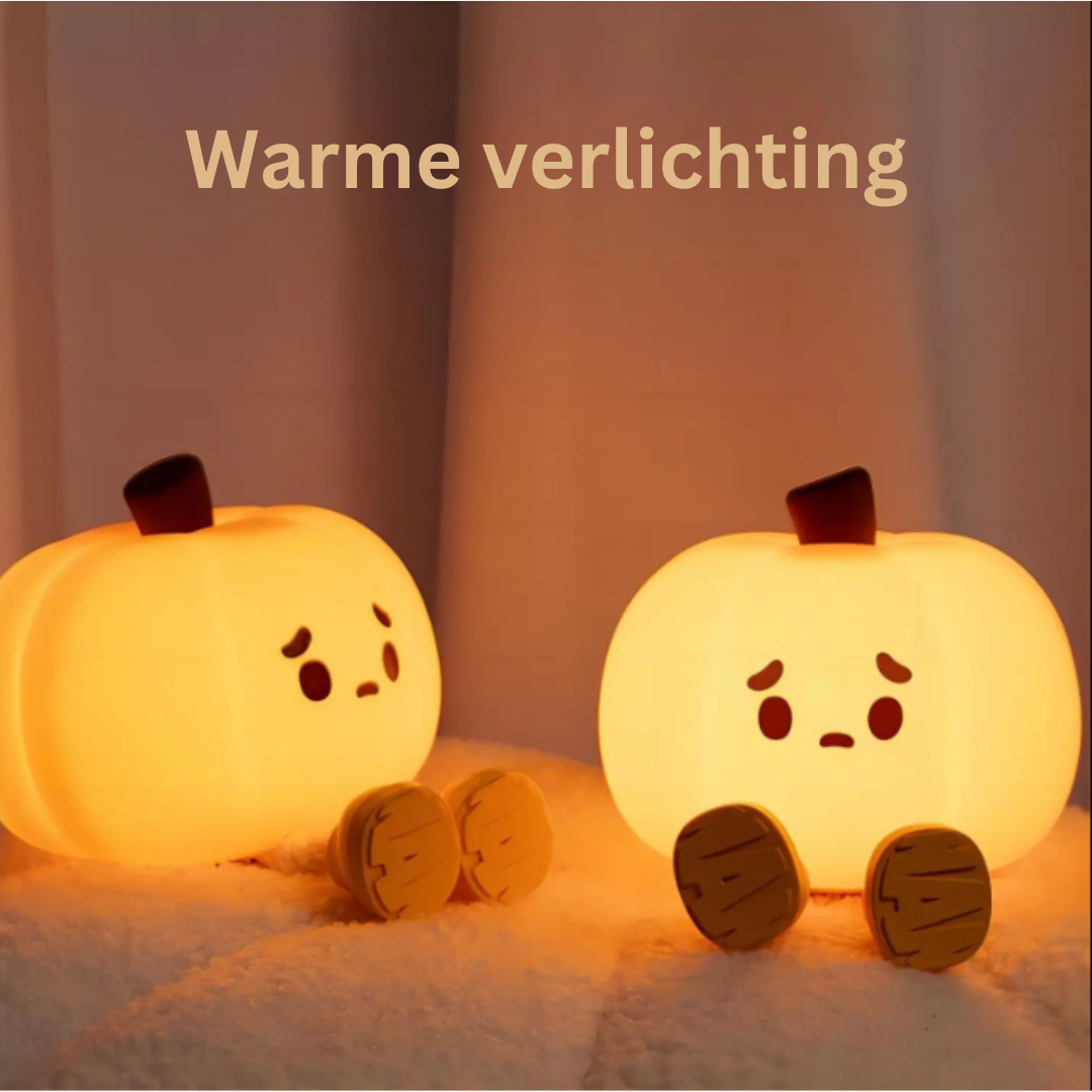 GlowPumpkin Lampa - Atmosfärisk Nattlampa med Varmt Sken