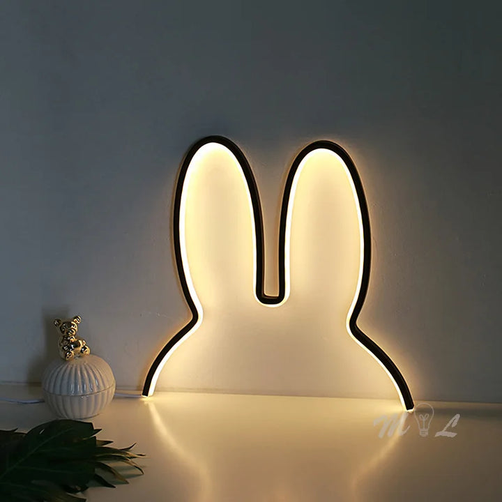 USB-uppladdningsbar kanin nattlampa med ambient belysning - BunnyLight |