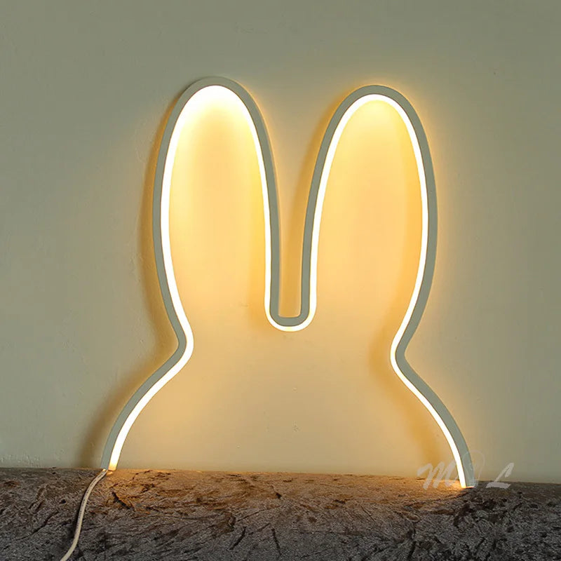 USB-uppladdningsbar kanin nattlampa med ambient belysning - BunnyLight |