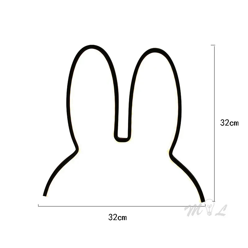 USB-uppladdningsbar kanin nattlampa med ambient belysning - BunnyLight |