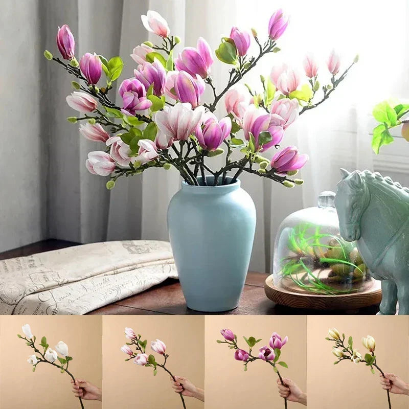 Livaktiga konstgjorda magnoliagrenar