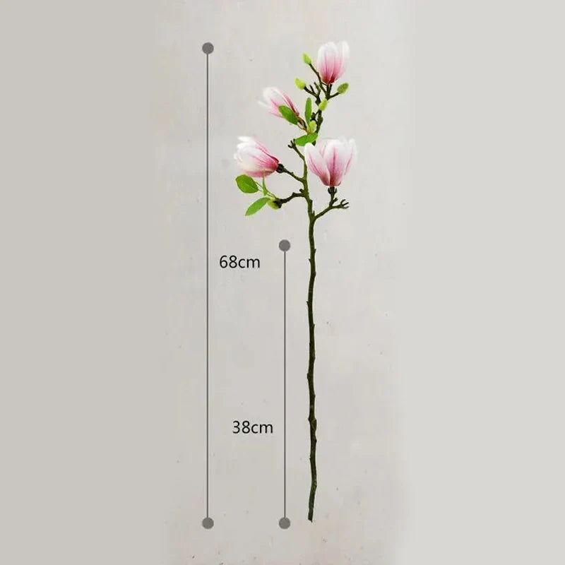 SilkSplendor - Livs-liknande konstgjorda magnoliagrenar