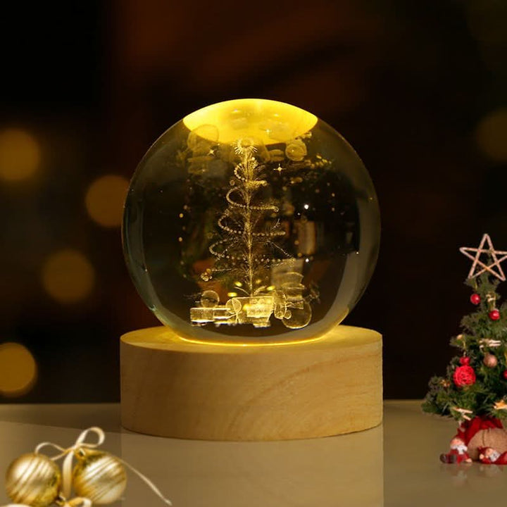 Luminös Kristallkula LED Nattlampa Dekor