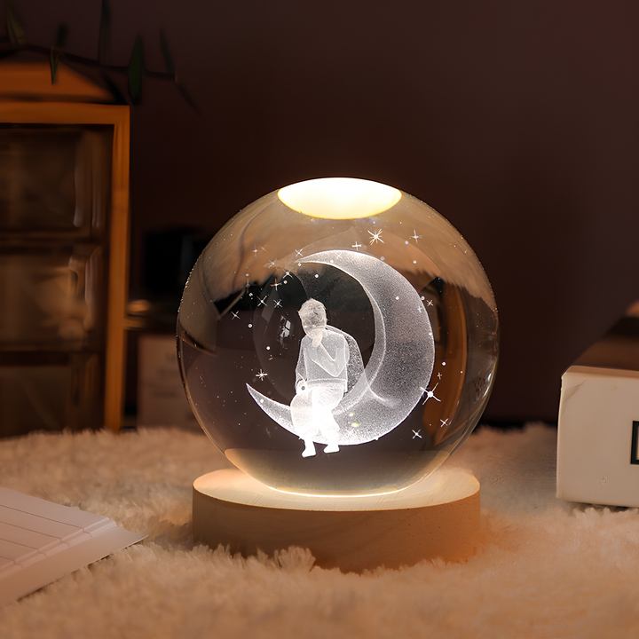 Luminös Kristallkula LED Nattlampa Dekor