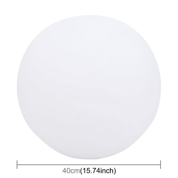 LEH-42321 40cm Rund Solar Lamp, Flytande Trädgårdsfärgändrande LED-lampa med 0.7W Monokristallint Kisel Solpanel &amp; Fjärrkontroll (Vit)