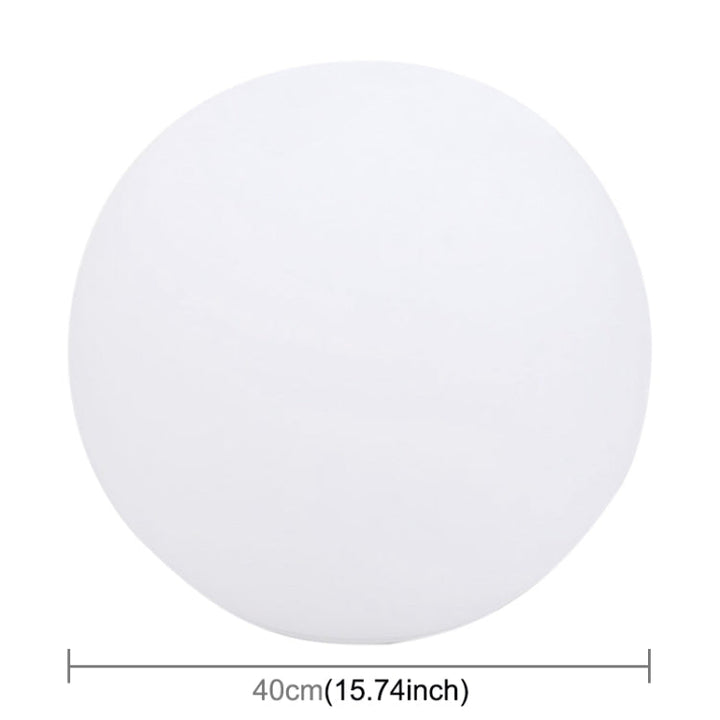 LEH-42321 40cm Rund Solar Lamp, Flytande Trädgårdsfärgändrande LED-lampa med 0.7W Monokristallint Kisel Solpanel &amp; Fjärrkontroll (Vit)
