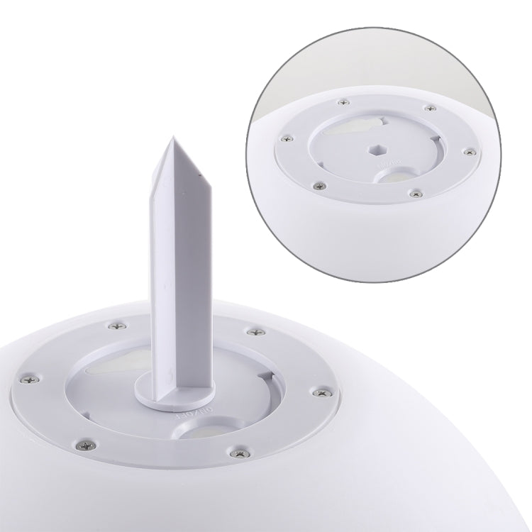 LEH-42321 40cm Rund Solar Lamp, Flytande Trädgårdsfärgändrande LED-lampa med 0.7W Monokristallint Kisel Solpanel &amp; Fjärrkontroll (Vit)