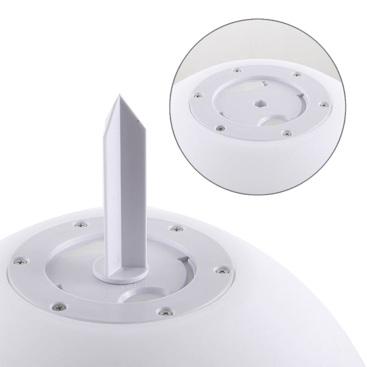 LEH-42321 40cm Rund Solar Lamp, Flytande Trädgårdsfärgändrande LED-lampa med 0.7W Monokristallint Kisel Solpanel &amp; Fjärrkontroll (Vit)