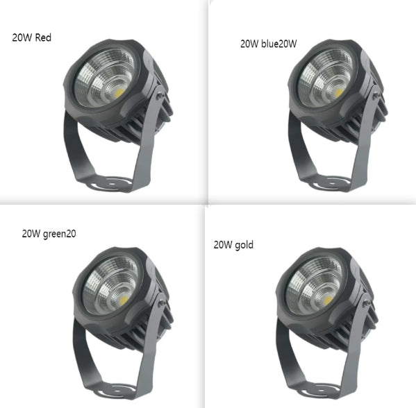 LED Flodljus COB Utomhus Vattentålig Spotlight Reklamljus Trädgårdslampa, färg: 30W 4 färgval 1
