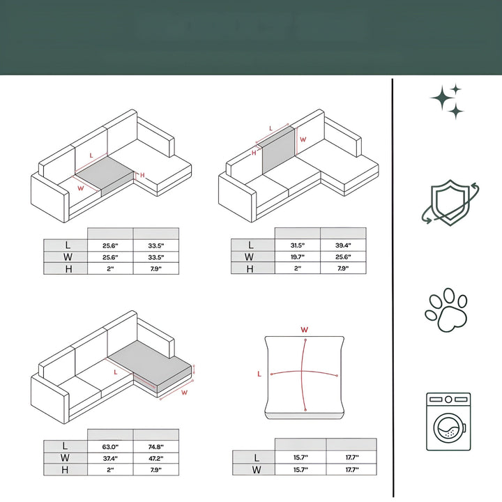Samt-Sofaöverdrag med diamantmönster – Mjukt och lyxigt | Perfekt passform för alla soffor |