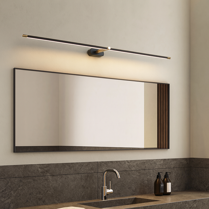 LED Badrumsspegel Vägglampa – Minimalistisk Väggsconces med Varmt Ljus, Aluminium 70/100/130 cm