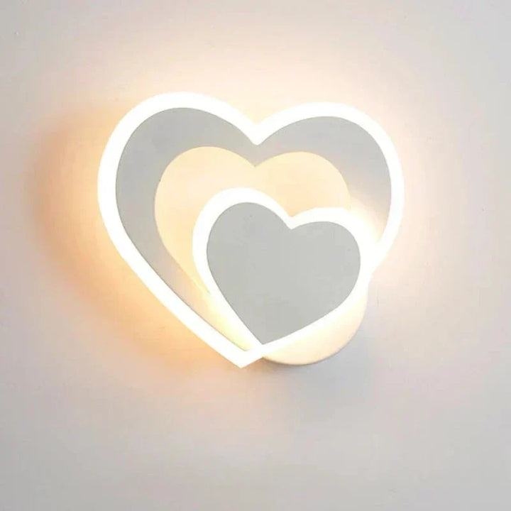 Hjärta Vägglampa | Romantisk Design | Enkel Installation - AtmosLove