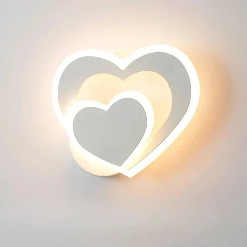 Hjärta Vägglampa | Romantisk Design | Enkel Installation - AtmosLove
