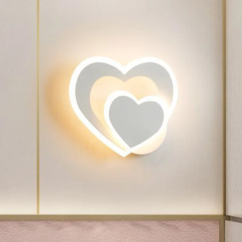 Hjärta Vägglampa | Romantisk Design | Enkel Installation - AtmosLove