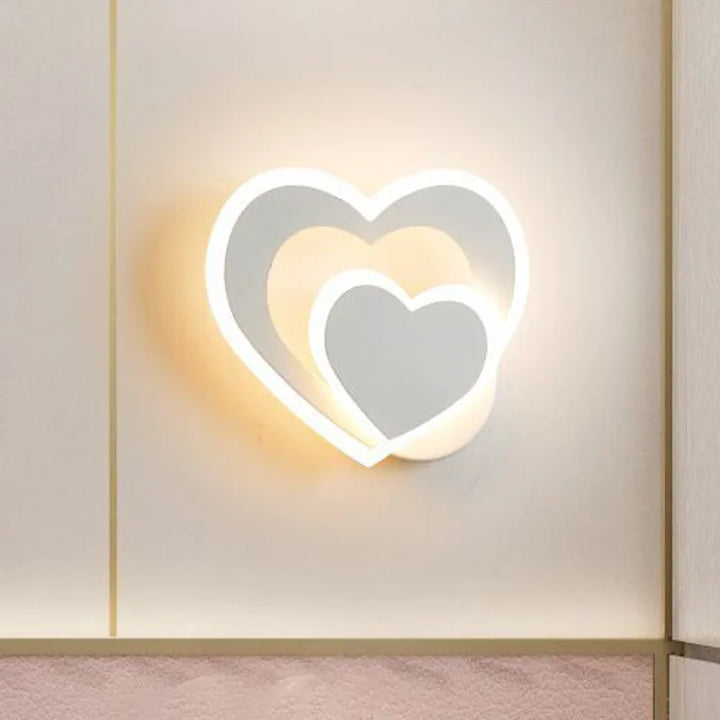 Hjärta Vägglampa | Romantisk Design | Enkel Installation - AtmosLove