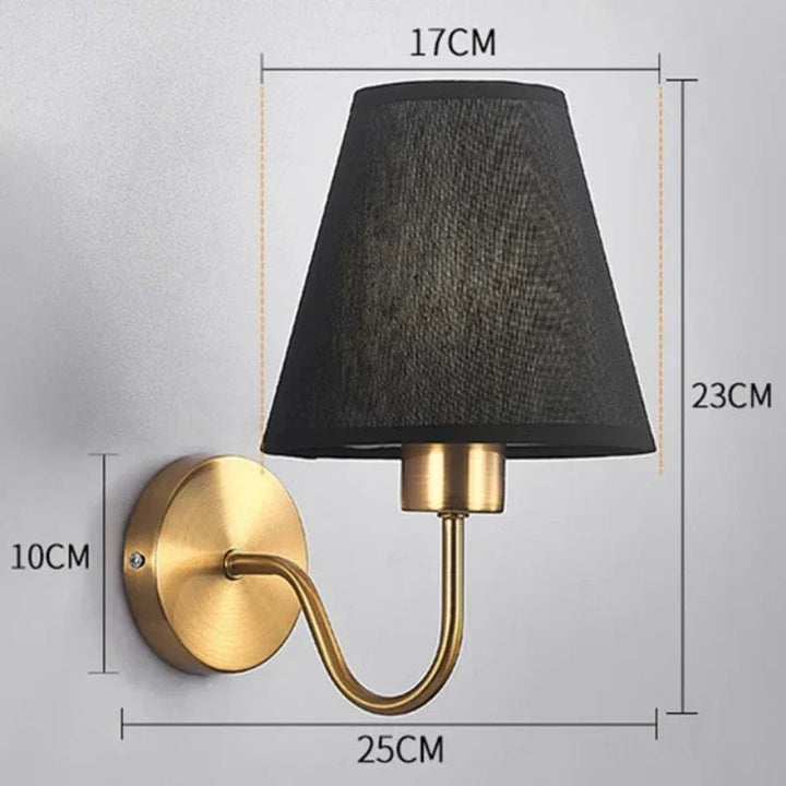 Tyg Vägglampa