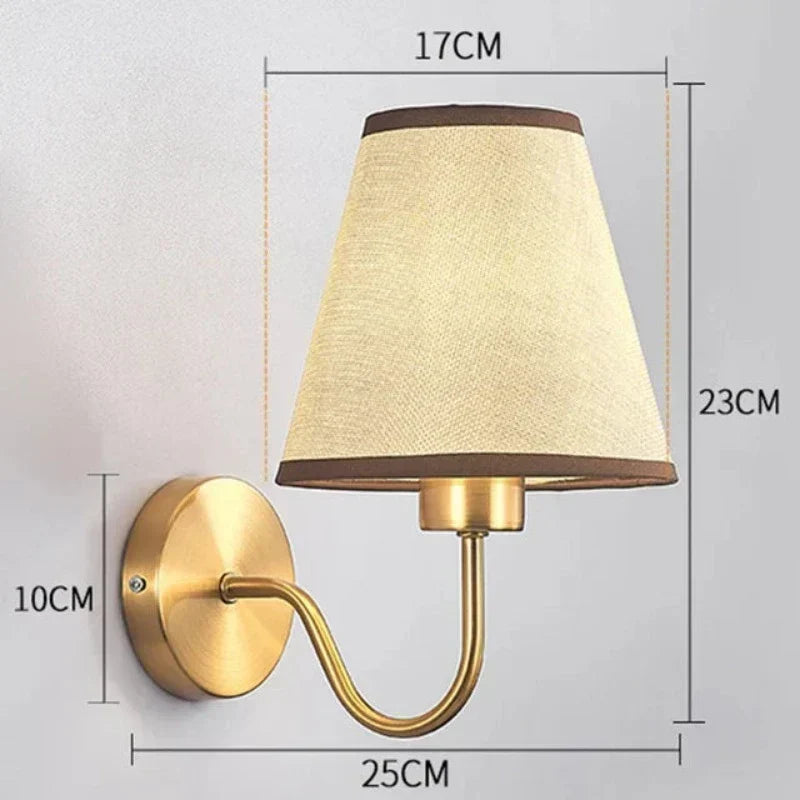 Tyg Vägglampa