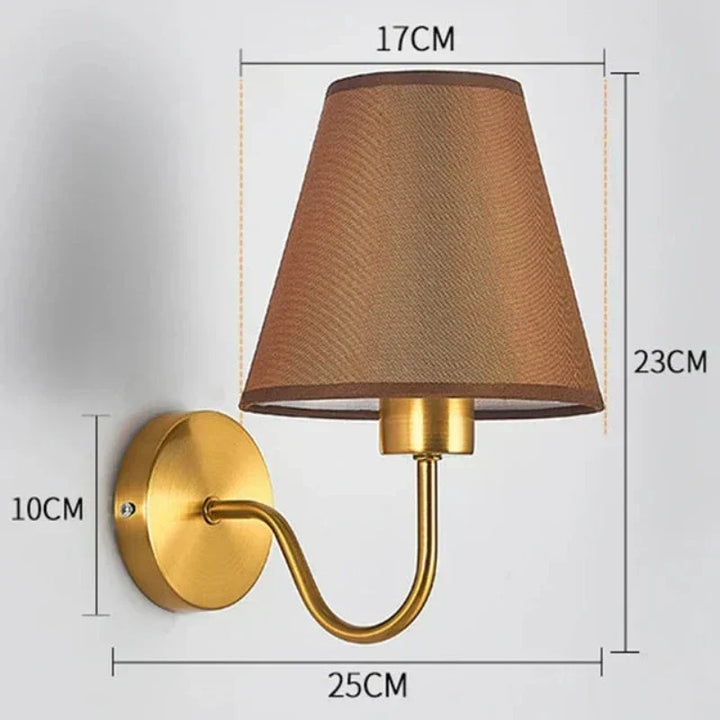 Tyg Vägglampa