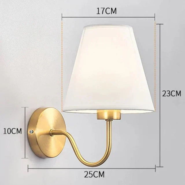 Tyg Vägglampa