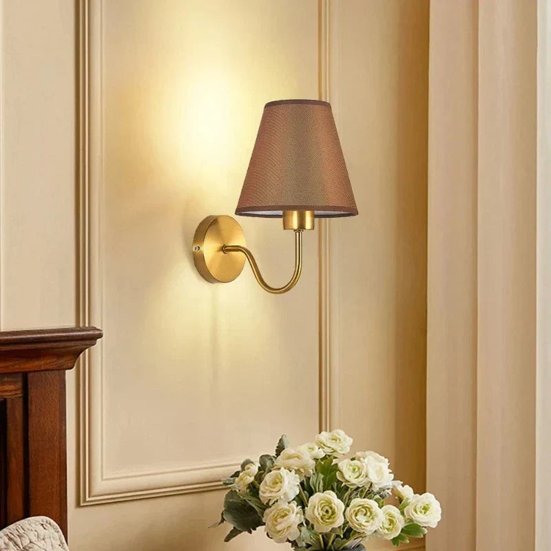Tyg Vägglampa