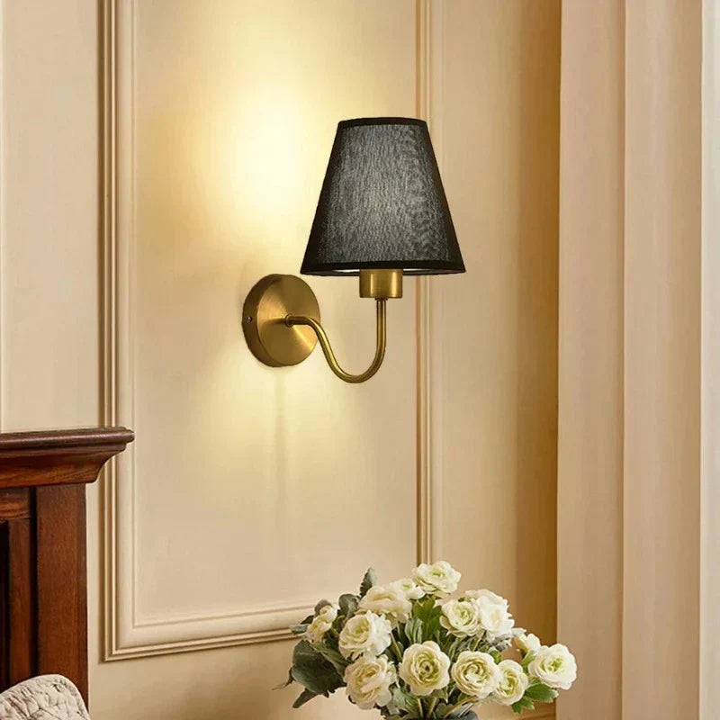 Tyg Vägglampa