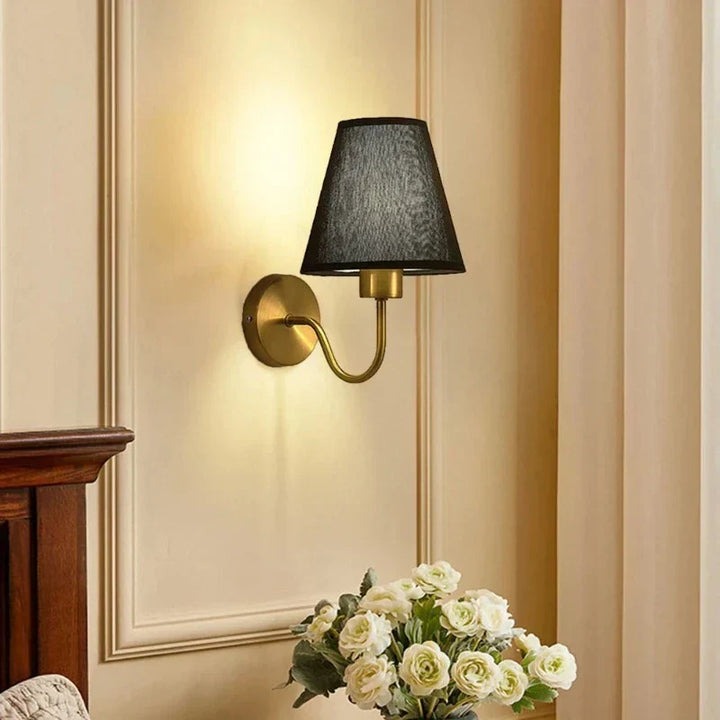 Tyg Vägglampa