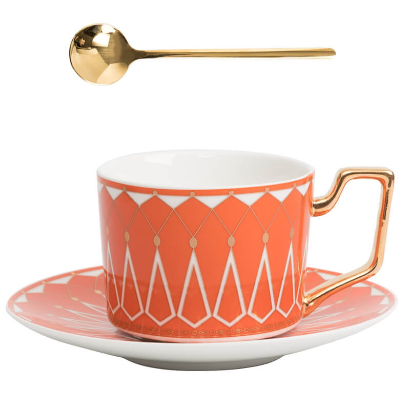 Kvadratisk Retro-Mönster Kaffe Mug