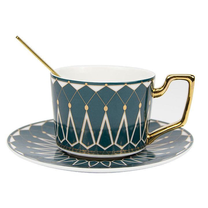 Kvadratisk Retro-Mönster Kaffe Mug