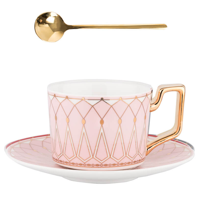 Kvadratisk Retro-Mönster Kaffe Mug