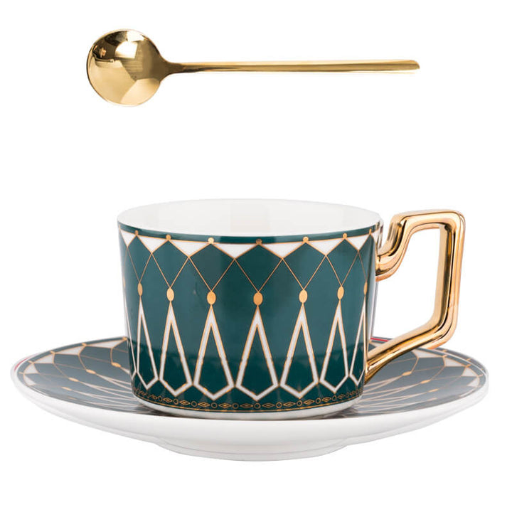Kvadratisk Retro-Mönster Kaffe Mug