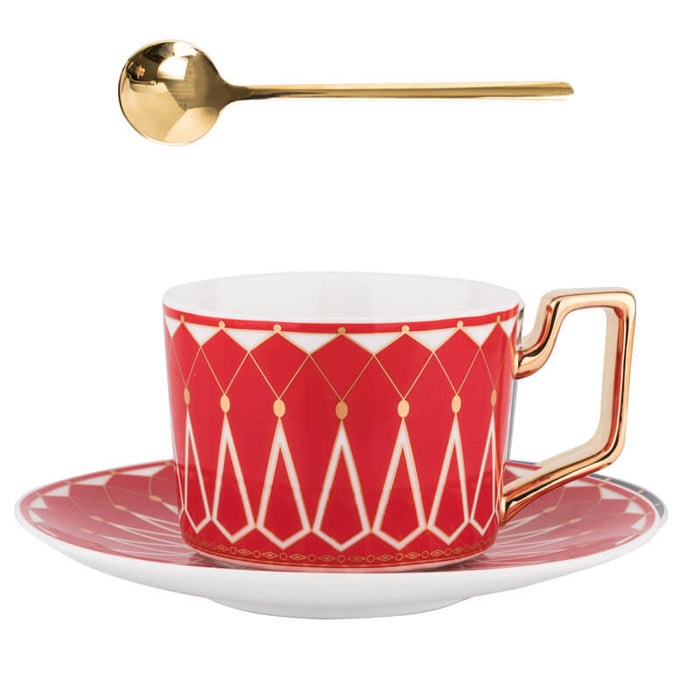 Kvadratisk Retro-Mönster Kaffe Mug