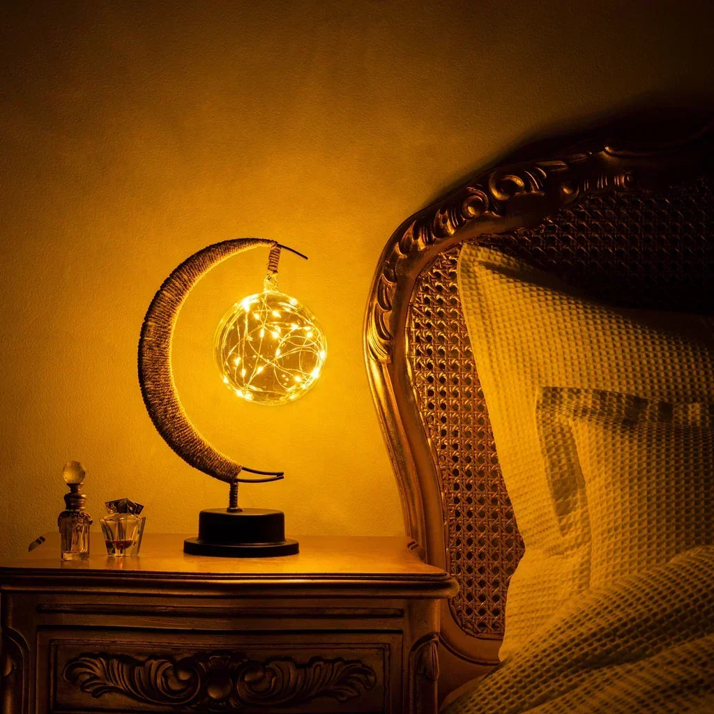 LED Lunar Lamp - Förhäxad Månljus Nattlampa för Sovrum, Barnrum &amp; Heminredning