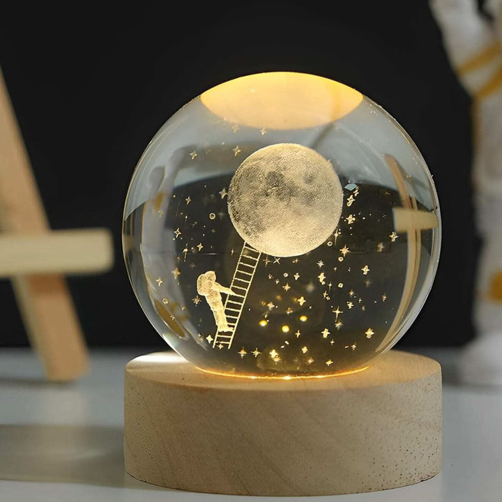 Luminös Kristallkula LED Nattlampa Dekor