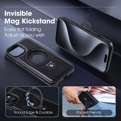 Magnetiskt iPhone-fodral med osynlig ringhållare