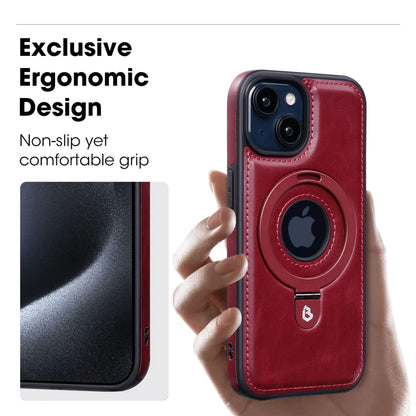 Magnetiskt iPhone-fodral med osynlig ringhållare