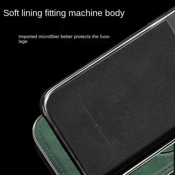 Lyxigt Läder Osynlig Ställ iPhone Fodral