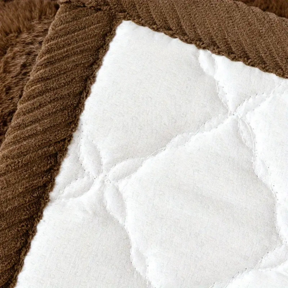 Lyxig Plush Diamond Stitched Sofföverdrag
